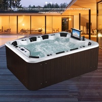 Spa extérieur en acrylique avec bain à remous, spa de nage, spa prêt à l'emploi pour 8 personnes