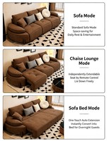Luxuriöses Minimalistisches Sofa Haustierfreundlich Kratzfester Stoff Wohnzimmer-Sofa Mit Massivholz-Konstruktion