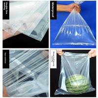 Grands sacs sous vide en plastique transparents, épais, imprimés avec logo, anti-poussière, en PE haute pression, pour chaussures et vêtements