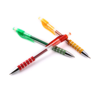 Crayon mécanique transparent à ressort, design créatif, rechargeable, 0,5 mm, vente directe usine