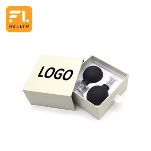 Juego de ventosas chinas de vidrio de dos piezas personalizables FL, taza de masaje con ventosas de vidrio con juego de ventosas de bola de silicona - Product Image 5