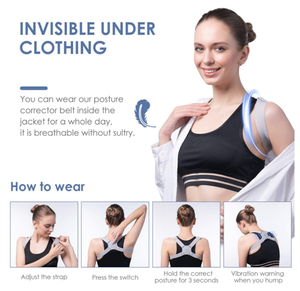 Adjustable Back <b>Correction</b> Belt Comfortable Soft Strip Posture Corrector Back - Product Image 3
