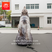 Loup géant gonflable LED 360° personnalisé, animal gonflable lumineux pour la décoration de festival