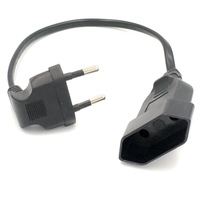 Rallonge électrique européenne ENEC 2.5A 250V de 1 m, H03VVH2-F 2*0.0.75mm2