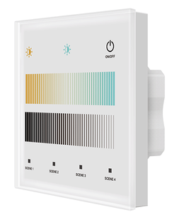 Atenuador Maestro de panel DALI de <span class=keywords><strong>4</strong></span> zonas, 2 zonas, panel táctil montado en la pared, compatible con control remoto RF - Product Image 2