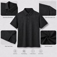 Camisa Polo JNEI para Hombre, Fácil de Limpiar, Manga Corta, Secado Rápido, Anti-Manchas, para Uniformes de Hotel, Restaurante y Hostelería