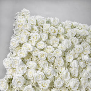 Recentemente progettato decorazioni di fiori artificiali di alta qualità moderno <span class=keywords><strong>tutto</strong></span> <span class=keywords><strong>bianco</strong></span> muro di fiori 8ft X 8ft per decorazioni di nozze - Product Image 5