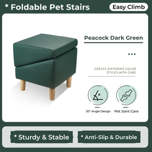 Taburete Otomano Plegable Multifuncional con Almacenamiento, Rampa Convertible para Mascotas, Escalera para Perros Pequeños, Mueble Lateral para Sofá - Product Image 3