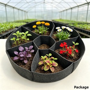 Sac de culture multi-compartiments respirant et épaissi en non-tissé pour légumes et fleurs - Product Image 1
