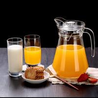 Bouilloire/Théière Moderne Nordique Transparente en Plastique PC 1,5 L à Bas Prix avec Couvercle et Poignée pour Lait, Thé et Utilisation en Magasins de Boissons