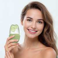 Outil de massage de beauté kit de moule à glaçons en silicone brillant rouleau facial à glaçons pour masseur de visage