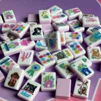 Tuiles de Mahjong de style moderne, les meilleures de la collection, Mahjong américain personnalisé, 4 niveaux, 160 pièces, tuiles en acrylique luxueuses, écologiques et durables