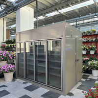 Réfrigérateur de présentation de supermarché Jingu 2025, chambre froide avec porte vitrée pour fleurs et plantes