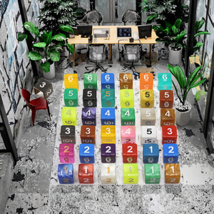 Dés à numéros carrés arrondis moulés en acrylique écologique de 16 mm, modèle DESKJOY D6, accessoire pour jeux de société, RPG, DND - Product Image 3