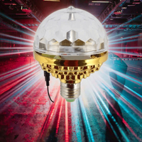 Projecteur LED RGB Mini LIANGCAI IP65 à piles au lithium, activé par le son, intensité réglable, ampoule E27 pour intérieur, KTV, soirée, DJ, piste de danse