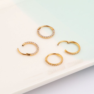 ASTM-anillos de titanio F136 G23 para nariz, joyería para Piercing - Product Image 3