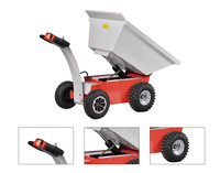 Chariot à benne basculante électrique personnalisable de 400 kg à commande facile, alimenté par batterie, chariot à main, chariot à benne basculante