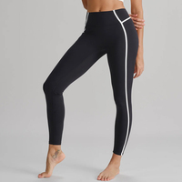 Celana Yoga Wanita Model Color Block Gaya Eropa Pinggang Tinggi Efek Peach Hip Celana Fitness Outdoor Legging untuk Wanita Grosir