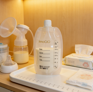 Sac de conservation du lait maternel de 200 ml avec bec verseur et adaptateur de pompe - Pochette congélation verticale en PET/PE pour les mères allaitantes et l'allaitement - Product Image 2