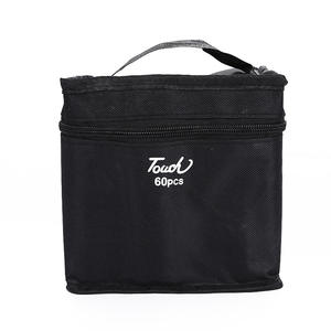 Ensemble de stylos marqueurs d'art pour étudiants Pointe fine et large à base d'alcool Dessin en couleur avec pointe de pinceau Emballage en sac en toile - Product Image 2