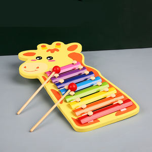 Enfants percussion 8 notes <span class=keywords><strong>Xylophone</strong></span> Beat Toys gros arc-en-ciel textile tambour Hand-Knock Piano jouet en bois Animal <span class=keywords><strong>Xylophone</strong></span> - Product Image 3