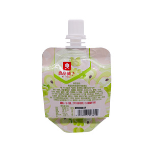 Pochette personnalisée en forme de pingouin avec bec verseur, emballage à soufflets latéraux de qualité alimentaire pour boisson gelée au lait de raisin vert et graines de chia - Product Image 3