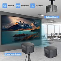 Projecteur intelligent LED F18 Full HD 1080P 350 ANSI Android 11 avec 2 Go de RAM/16 Go de stockage, portable pour le bureau et le cinéma