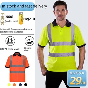 Nhanh Chóng Làm Khô Phản Quang T-Shirt Cho Đêm An Toàn Giao Thông Xây Dựng Trang Web Làm Việc Quần Áo Nhà Máy Tóc Thẳng Ve Áo Quần Áo Làm Việc - Product Image 5