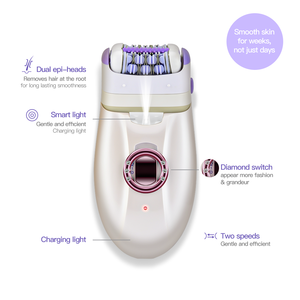 PRITECH <span class=keywords><strong>Meilleur</strong></span> Épilateur Électrique Lavable Rasoir Électrique Sans Fil pour Femmes Épilateur pour Jambes Aisselles Bikini Épilation du Corps - Product Image 2