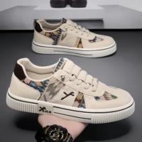 Chaussures pour hommes, baskets décontractées en tissu à coupe basse, style simple et tendance, vente en gros, baskets de créateur
