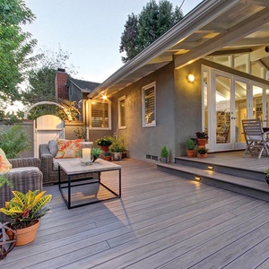 Chống trầy xước chống mài mòn và dễ dàng làm sạch nhôm <span class=keywords><strong>Composite</strong></span> decking tái chế biệt thự sân cảnh quan kỹ thuật boong - Product Image 2