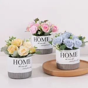 cheap wholesale artificial flowers Nordic modern art style home decoration flower potted plant room decoration plant ornaments