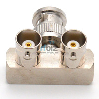 Adaptateur coaxial RF tout cuivre INERGEK, connecteur BNC-JKK trois voies coudé, type Twinax pour surveillance