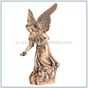 Estatua de Ángel de Bronce de Tamaño Real, Escultura Metálica de Mujer con Hacha, Técnica de Fundición con Temática Musical - Product Image 3