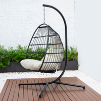 Meubles de jardin en rotin confortable balançoire de patio tissée à bulles et chaise oeuf hamac