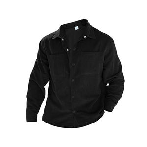 Camicia Casual da <span class=keywords><strong>Uomo</strong></span> Primaverile Nuova Collezione, Personalizzabile con Logo, in Velluto a Coste, Manica Lunga con Tasche - Product Image 5