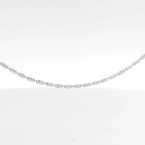 Collier unisexe en platine Pt950 blanc texturé, chaîne fine perlée, style délicat et minimaliste, cadeau de bijoux Longjia Chine - Product Image 2