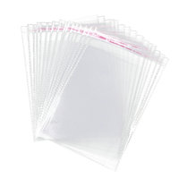Sacs en plastique transparents jetables en gros avec logo personnalisé imprimé en héliogravure, fermeture auto-adhésive, pour vêtements et petites cartes
