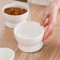 Bol en céramique personnalisé blanche, pour animaux domestiques, chiens et chats, 1 pièce