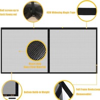 Moustiquaire magnétique de grande taille à fermeture automatique pour porte de garage Design moderne avec maille en fibre de verre polyester Moustiquaire de style moderne