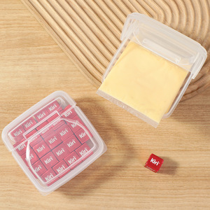 Cheese <b>Container</b> Flip Top Airtight Rectangle <b>Refrigerator</b> Food Storage Box For Butter Garlic Scallion Ginger Condiment - Product Image 4