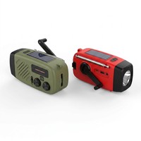 Radio de Emergencia Portátil Multifunción, Altavoz Inalámbrico, Manivela, Carga Solar, Alarma SOS, Banco de Energía, Radio Dab+ NOAA FM WB
