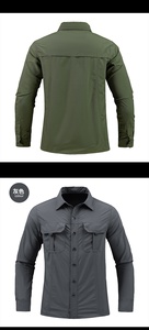 Camisa de <span class=keywords><strong>manga</strong></span> <span class=keywords><strong>larga</strong></span> de secado rápido con protección solar con efecto hielo para ropa de <span class=keywords><strong>trabajo</strong></span> ligera de gran tamaño al aire libre - Product Image 6