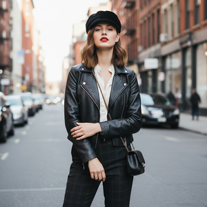 Zwarte fluwelen barethoed Dames Britse retro platte eendenbek-kapiteinshoed voor straatmode Foto Dagelijks gebruik Elegant chic - Product Image 5