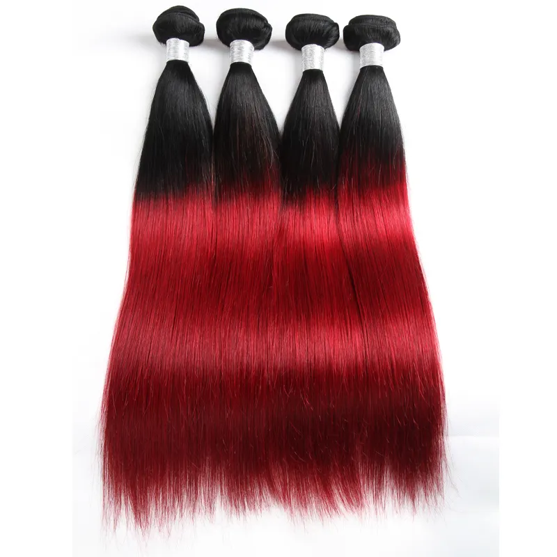 Wholesale 10-30inch 1b99J straight hair Bundles 100% Unprocessed Raw Virgin Chinese Hair weave