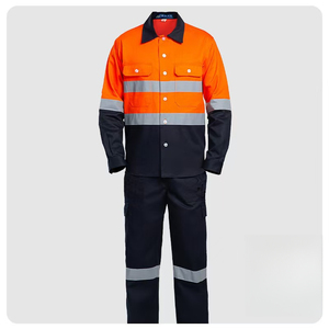 Kemeja Kerja Reflektif Protektif Khusus Visibilitas Tinggi Jaket Kerja Katun Murni - Product Image 6