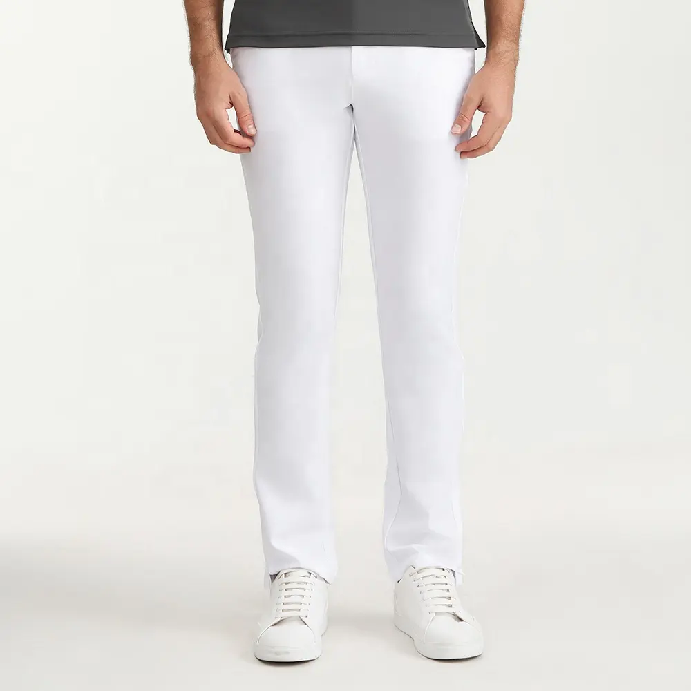 Wholesale MOQ 1 PCS Custom Logo White Solid Color Blank Pants Men High Quality Brand Plus Size Men's Golf Pants & Trousers