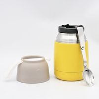 Pot de nourriture thermos en acier inoxydable de 650ml pour boîte à lunch de fiole thermique sous vide isolée pour aliments chauds