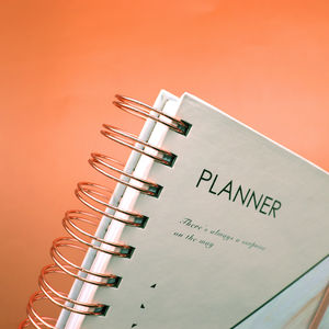 Joytop-diario con textura de mármol A5, 15 anillos, 12 meses, espiral, semanal sin fecha, Agenda, 2023 - Product Image 3