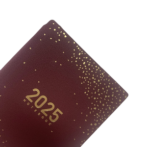 2025 lujo rojo personalizar PU cuero diario fechado cubierta suave planificador para niñas Diario Español Francés Agenda - Product Image 3